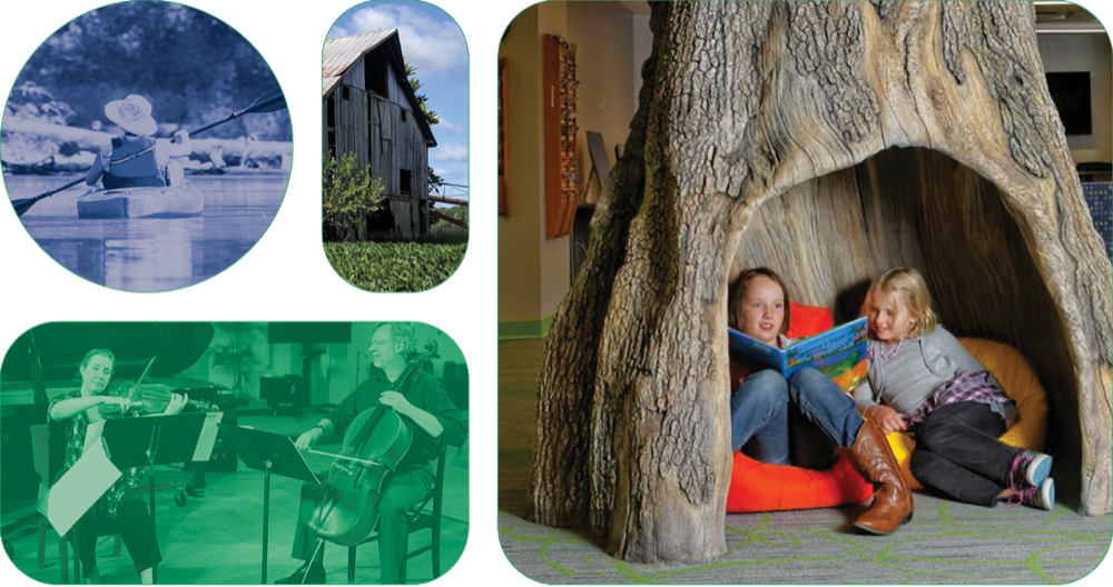 Putnam County residents enjoying parks, arts and culture, and community activities.